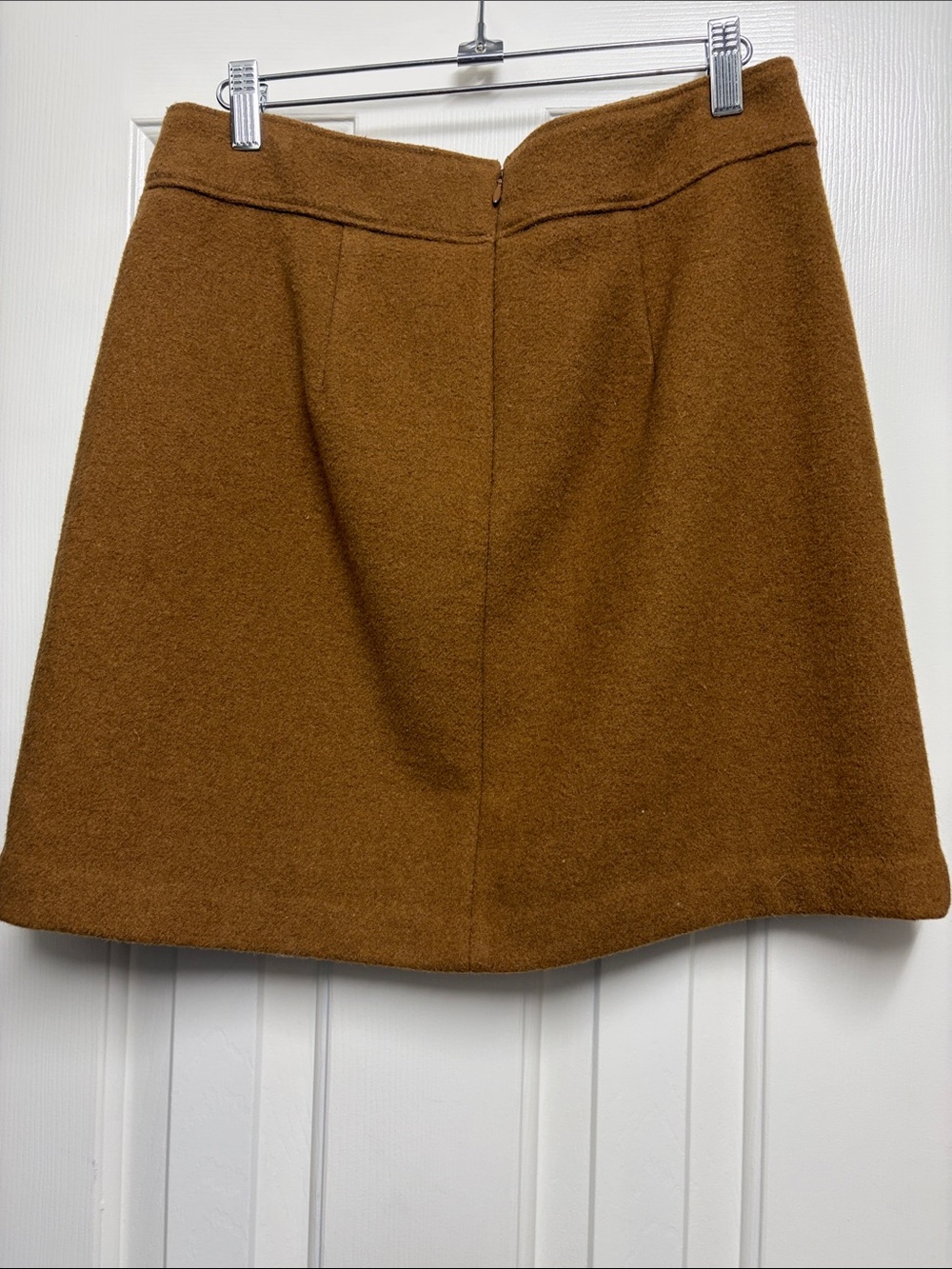 Ann Taylor Loft Tailored A-Line Mini Skirt in Rich Brown - Picture 3 of 4